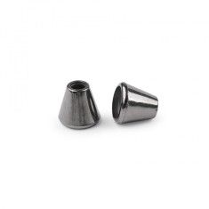Set 10 terminatii plastic pentru snur 4.5 mm Argintiu inchis