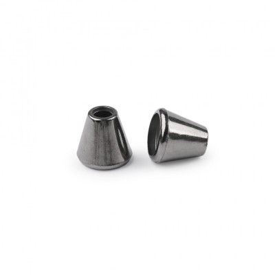 Set 10 terminatii plastic pentru snur 4.5 mm Argintiu inchis foto
