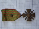 medalia militara Croix du Guerre 1914-1918, primul razboi mondial.