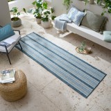 Cumpara ieftin Covor traversa Roma Stripe Outdoor Albastru 80x230 cm, Flair Rugs