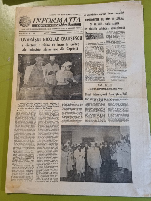 informatia bucurestiului 14 octombrie 1989-poiana brasov,vizita ceausescu