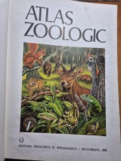 atlas zoologic din anul 1983 - format mare ,coperti cartonate