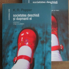 SOCIETATEA DESCHISA SI DUSMANII EI de K.R. POPPER VOL.I-II