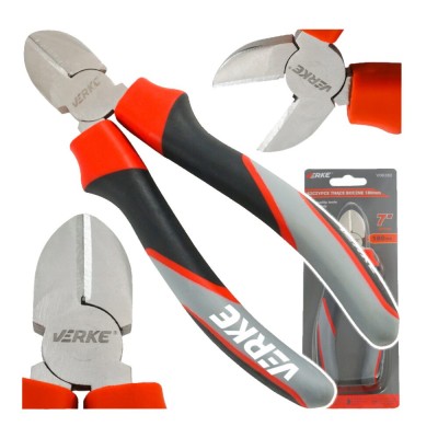 Cleste profesional pentru taiere, sfic, maner izolat, lungime 180 mm, Verke foto