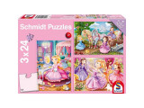 Puzzle 3x24 piese Fairytale Princess, Schmidt