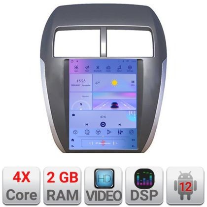 Navigatie dedicata Tip Tesla Mitsubishi ASX Radio gps internet 4 Core carplay android auto 2+32 GB Kit-tesla-026+EDT-E220 CarStore Technology