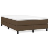 Cumpara ieftin Pat box spring cu saltea, maro inchis, 120x200 cm, textil