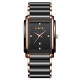 Ceas Damă Lige 89188 Rose Auriu-Negru &ndash; Design Fashion, Funcții Multiple, Afișaj Luminos, Rezistent la Apă 3ATM