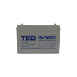 Acumulator 12V GEL Deep Cycle Solar, Dimensiuni 330 x 173 x 212 mm, Baterie 12V 100Ah M8, TED Electric TED004147