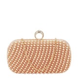 Cumpara ieftin Geanta clutch sampanie cu perle BYH863 06