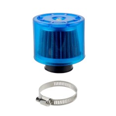 Filtru aer sport cu capac protectie, diametru 38mm, albastru