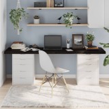 VidaXL Blat de masă maro 200x60x(2-6) cm, lemn masiv stejar tratat