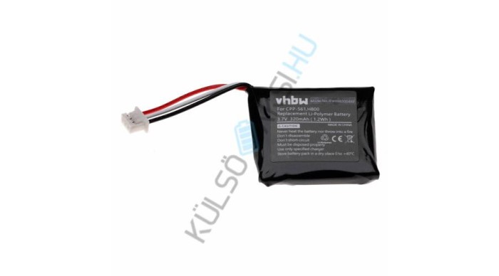 Baterie pentru căști fără fir VHBW pentru Logitech AHB472625PST, 533-000067 - 320 mAh 3,7 V Li-polimer