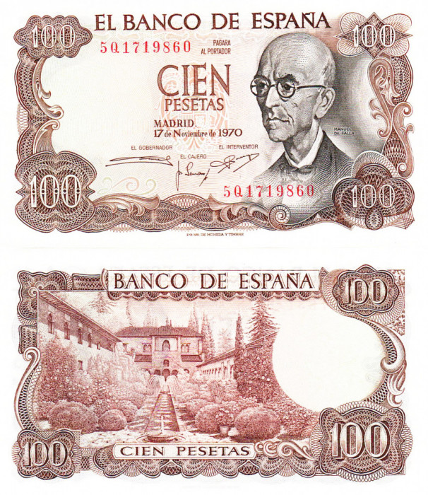 Spania 100 Pesetas 1970 P-151 UNC