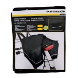 Geanta Portbagaj Bicicleta Dunlop 26L, Poliester, Rezistenta Apa, Negru/Gri, Reflectorizanta, Montare Portbagaj 14cm
