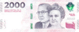 Bancnota Argentina 2.000 Pesos (2023) - PNew UNC ( versiunea 2 - serie E )