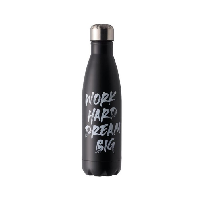 Termos izoterm cu mesaj Motivational, Negru, 500 ml, ATU-082796