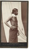Foto cabinet anii 1900 Nativ din Sri Lanka expeditia Carl Hagenbeck Ceylon