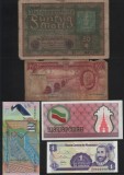 Set 5 bancnote de prin lume adunate (cele din imagini) #115, Europa