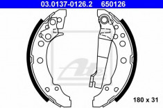 Set saboti frana VW POLO CLASSIC (6KV2) (1995 - 2006) ATE 03.0137-0126.2 foto