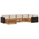 vidaXL Set de canapele de exterior 6 pcs natural 3383572