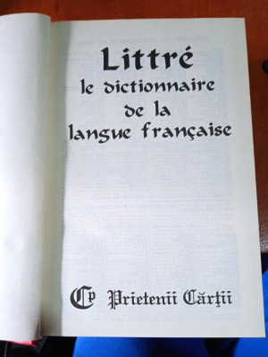 Emile Littre, Le dictionaire de la langue francaise foto