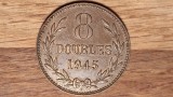 R08 Guernsey - moneda de colectie exotica bronz - 8 doubles 1945 H - aunc, 192k ex!, Europa