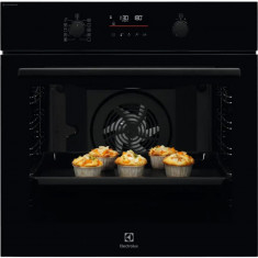 Cuptor electric incorporabil Electrolux EOD6P77WZ, SteamBake, Wi-Fi, Autocuratare pirolitica, 72 l, Senzor gatire, 60 cm, Clasa A +, Sticla neagra