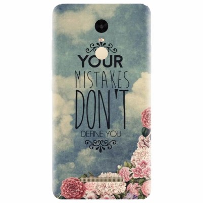 Husa silicon pentru Xiaomi Remdi Note 3, Your Mistakes Dont Define You foto