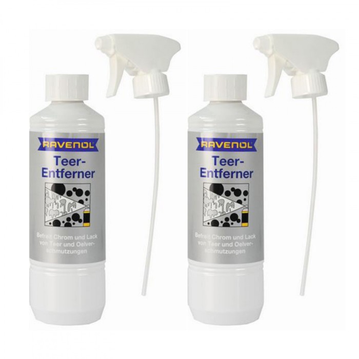 Pachet 2 x Solutie Ravenol pentru curatare gudron si ulei de pe vopsea 500 ml