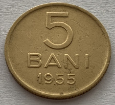 5 Bani 1955 Cu-Ni, Romania VF foto
