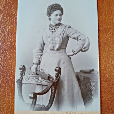 Fotografie pe carton, femeie, cca 1900