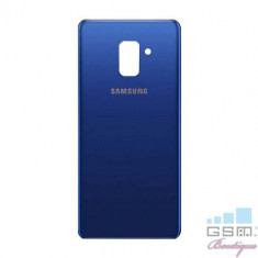 Capac Baterie Spate Samsung Galaxy A8 Plus A730 2018 Cu Adeziv Sticker Albastru foto