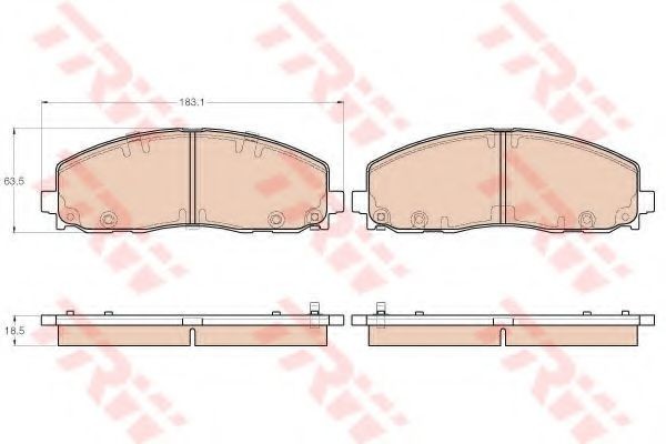 Set placute frana,frana disc FIAT FREEMONT (JC, JF) (2011 - 2016) TRW GDB1944