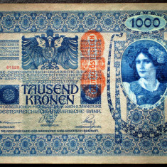 53 AUSTRIA UNGARIA 2X1000 KRONEN KORONA 1902 VF/XF SERII CONSECUTIVE 829-830