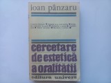 IOAN PANZARU- CERCETARE DE ESTETICA A ORALITATII. ESEU DESPRE CANTECELE DE GESTA