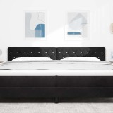 VidaXL Tăblie din Catifea Argyle cu headboard Negru 200 cm Catifea 42007107