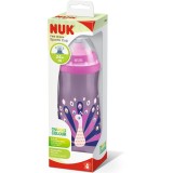 Cana Nuk First Choice Sport Cu Sistem Push-Pull, 450ml, Roz, Cu Efect Cameleon