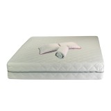 Set Saltea ortopedica, Terra Standard Spring Comfort 160x200x26cm, cu plasa de arcuri Bonell, husa detasabila tricot, hipoalergenica, fermitate mediu
