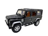 Macheta Land Rover Defender negru 1:32 cu sunet lumini usi si capote deschise