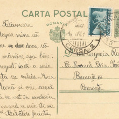 România, carte poştală 3, cu marcă fixă, circulată, 1938