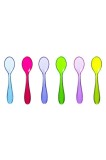 Cumpara ieftin Lingurițe reutilizabile din plastic, multicolore, 12 cm, 6 buc.