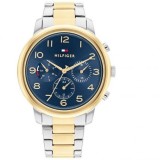 Cumpara ieftin Ceas Dama Tommy Hilfiger Isabel 1782524, Argintiu, Bratara Otel Inoxidabil, Cadran Albastru, Rezistent la Apa 50m, Diametru 38mm