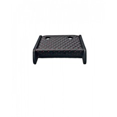 Masa de bord cu 2 suporti pentru pahare ,piele ecologica culoare Negru cusatura Rosie compatibila Volkswagen T5