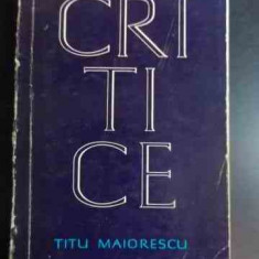 Critice - Titu Maiorescu ,546611
