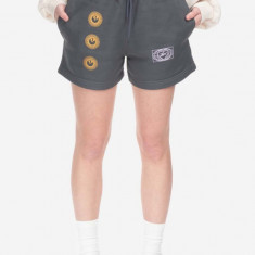 Reebok Classic pantaloni scurți Classic GV Short femei, culoarea gri, cu imprimeu, medium waist HT6118-grey