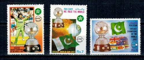 Pakistan 1992 - Cricket, sport, serie neuzata