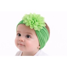 Bentita verde lata cu floare aplicata