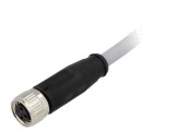 Conector M8 Mamă 3 PIN cu Cablu 2m PVC