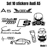 Cumpara ieftin Set 10 Stickere Auto Audi A5, Oem